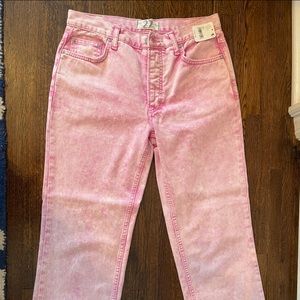 Free People low rise pink jeans